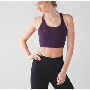 Lululemon Women's Sz 6 Zinfandel Pure Practice Sports Bra Strappy Yoga Pilates
